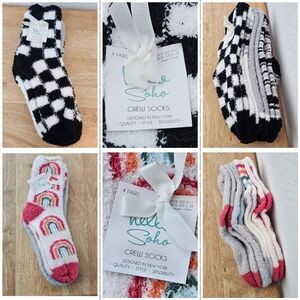 Hello Soho Crew Sock Sets, NWT, Shoe Size 5-10